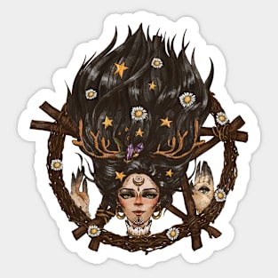 The Wild Moon Witch Witchcore Sticker